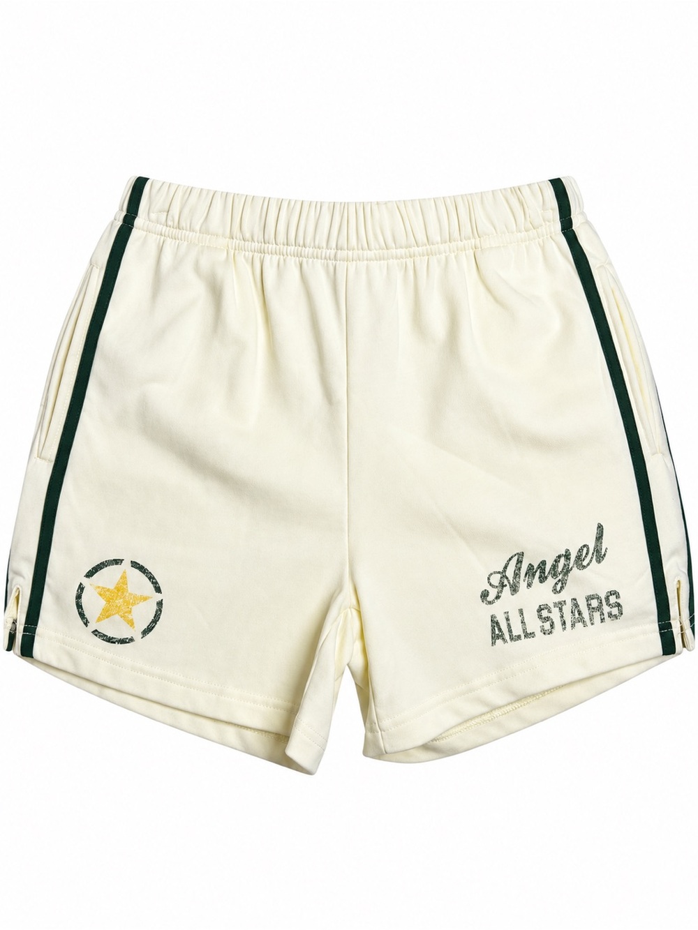 The Mayfair Group Angel All Stars Athletic Track Shorts Butter Yellow NWT XS